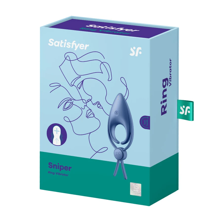 SATISFYER - VIBRATORE AD ANELLO SNIPER NERO